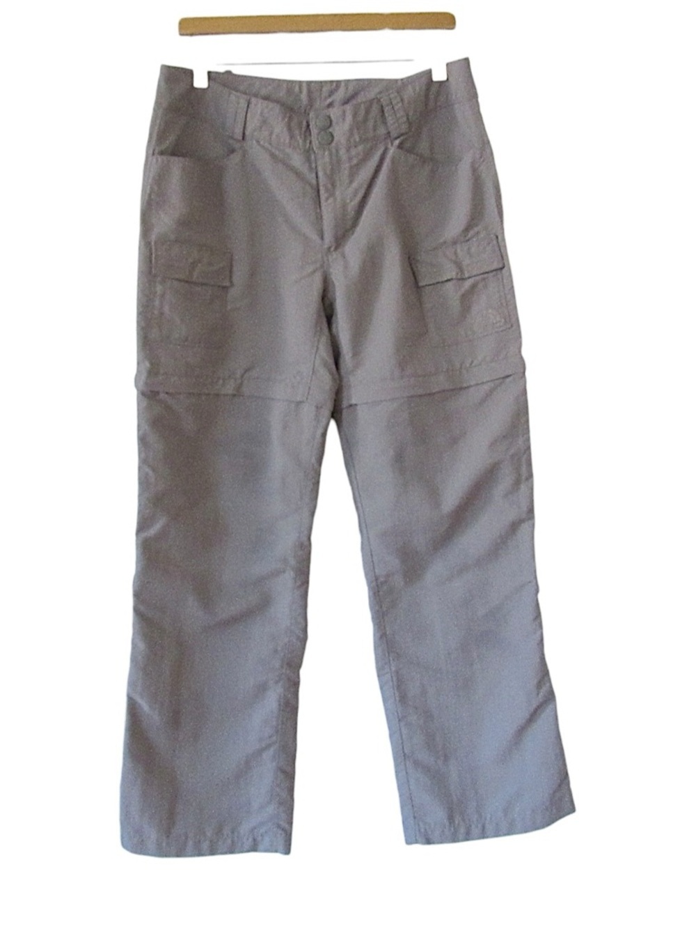 The North Face Womens Short Court Pants 12 Gray Convertible Pockets Outdoors